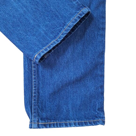 Vintage 80s Lee High Waist All Cotton Jeans Women 28x33 Tall Straight Leg Denim - Picture 5 of 9